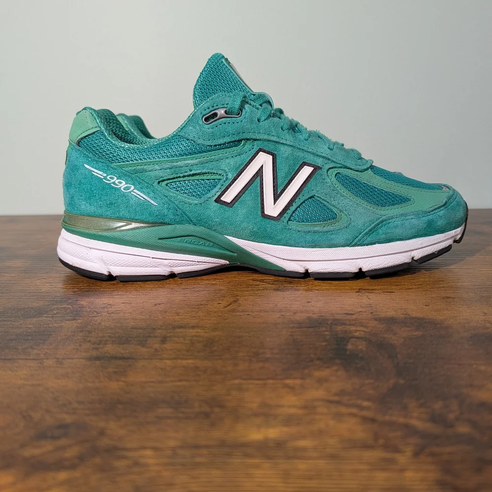 New Balance 990v4 Made in USA St. Patrick’s Day - Anguilla Green Size 8.5 - Picture 5 of 10